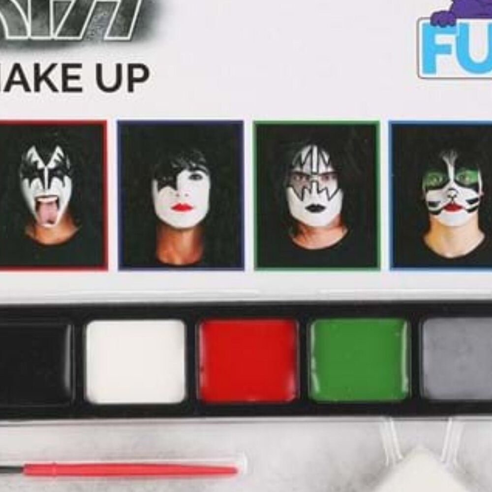 NEW [Fun.com] KISS Band Rocker Halloween Costume Makeup Kit w/ 5 colors! - Picture 2 of 4